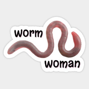 Worm Woman Sticker
